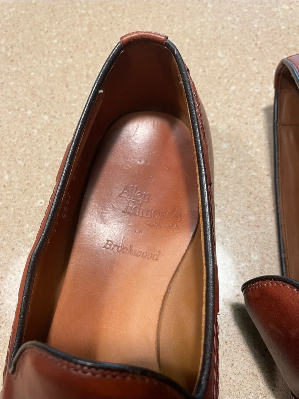 Allen Edmonds Cognac Leather Tassel Loafers - Men